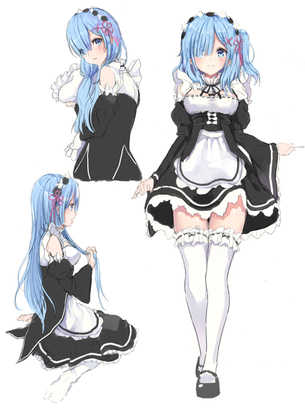【画像】『リゼロ』レムりんの可愛くて癒されすぎるイラスト集wwwwwwwww