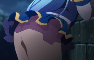 アニメ『この素晴らしい世界に祝福を！』2期の1話でアクアのスカートが短くなり下半身丸見え