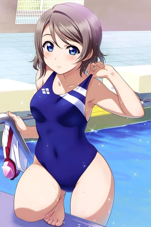 絢瀬絵里ちゃんのスク水姿のエロさ vs 渡辺曜ちゃんの競泳水着姿のエロさwwwwwww