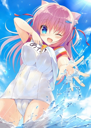 肌色が眩しい水着美少女の画像