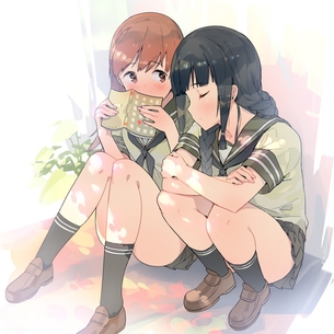 【2次】女の子二人でいちゃいちゃしちゃってる二次画像 その9【百合・レズ】