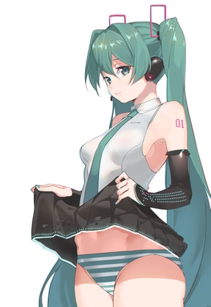 【二次・ZIP】衣服たくし上げて誘ってるHな美少女画像