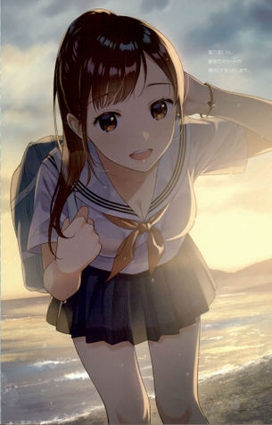 【二次・ZIP】台風だったので透けブラしてる美少女画像