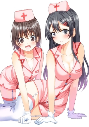【二次エロ】ナースにエッチな看病される夢のような画像