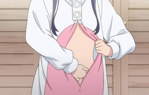 アニメ『ひなこのーと』2話で女の子のエロいおっぱいや太もも、お腹見せなど！