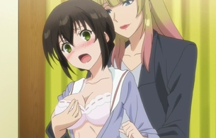 アニメ『スカートの中はケダモノでした。』3話で更衣室でおっぱいを揉まれるエロシーン