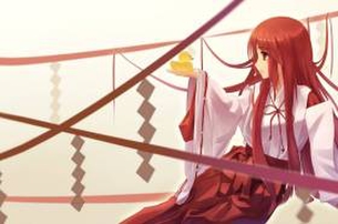 巫女の二次元エロ画像。
