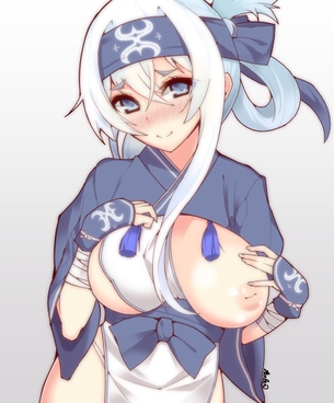 【二次・ZIP】片方の乳首見えてる女の子のエロ画像