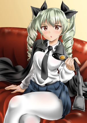 白タイツを履いているアンチョビの画像 50枚 ガールズ＆パンツァー