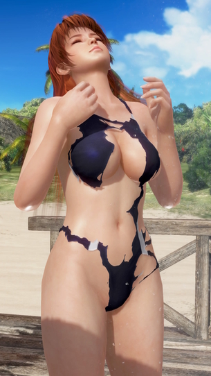 DOAX3 競女！！！！コラボ水着でグラビア撮影（かすみ、マリー・ローズ、紅葉編）