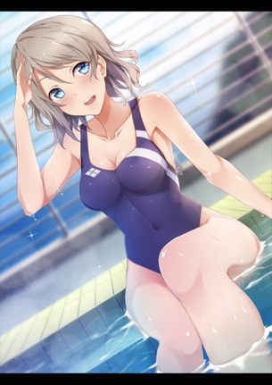 競泳水着の虹エロ画像