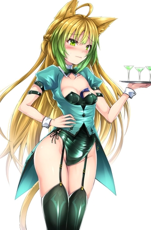 【二次・ZIP】紐をくいっと引っ張りたいガーターベルト娘の虹次画像