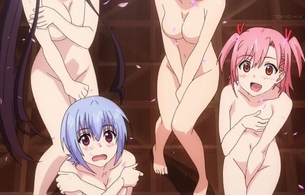 アニメ『UQ HOLDER！』1話でいきなり女の子たちの服が吹き飛んで全裸になるエロシーン