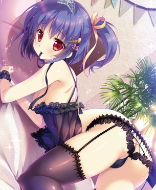 【二次】エロ可愛いガーターベルトを付けた女の子のエロ画像
