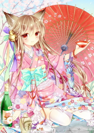 【二次】和服とけもみみの最高な可愛い組み合わせの二次画像が集まるスレ