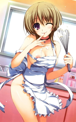 【二次】裸エプロンで料理をしている家庭的エロスを感じるエロ画像www