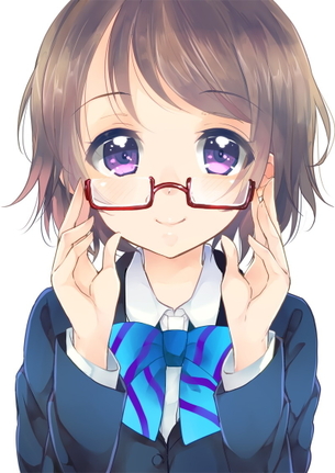 【100枚】メガネをクイッってやる女の子が可愛いから萌え画像くれ【二次元】
