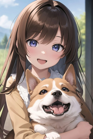 【AIイラスト】犬と女の子のAI画像まとめ【アニメ調】 Part 2 [AI Generated]