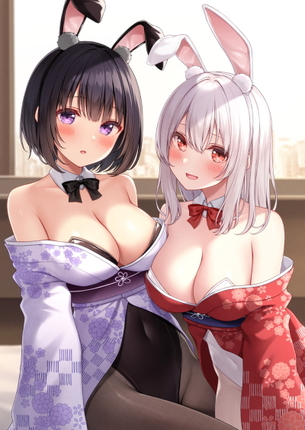 【二次】おっぱいをムニュッと押し付け合う乳合わせのエロ画像 Part１４