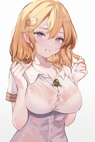 【２次】 乳にいろんなものが挟まってる女の子のエロ画像その７