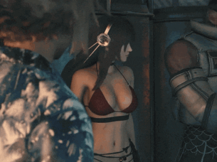 【GIF画像】FF7ティファ「何でこんなエロ乳揺らしてんのに人気でエアリスに負けるんや」ﾌﾟﾙﾝﾌﾟﾙﾝｯ