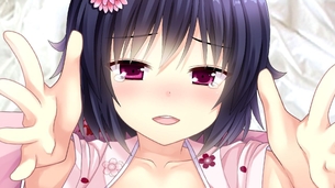 見つめ合って、いちゃラブエッチな二次元女の子画像