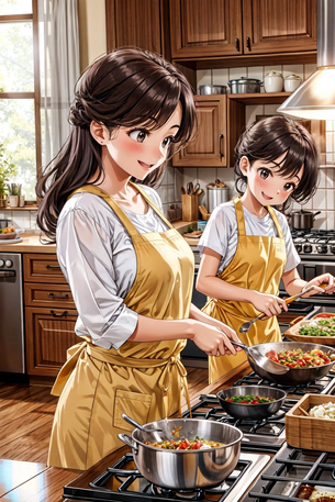 【AIイラスト】料理をしている女の子のAIイラストまとめ【アニメ調】 [AI Generated]