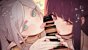 二人で仲良く取り合い舐め舐め！Wフェラの画像まとめ
