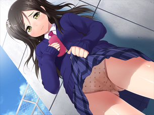エロ画像】スカートとか洋服をたくしあげてエッチな部分を見せてくれてる女の子のエロ画像　スカートたくしあげたら大事な部分まで!?