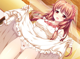 エロ画像】スカートとか洋服をたくしあげてエッチな部分を見せてくれてる女の子のエロ画像　スカートたくしあげたら大事な部分まで!?