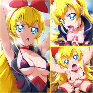 【画像】「ドキドキ！プリキュア」エロ水着レジーナと背徳Hが堪らない！マイクロビキニ＋絶対領域が最高