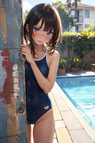 【AIイラスト】スクール水着を着た女の子のAI画像まとめ【アニメ調】 Part 3 [AI Generated]