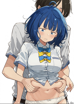 【画像】お腹の肉がちょっとだけポッコリしてる女キャラエッチだよね