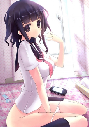 【２次】半脱ぎになってる女の子のエロ画像その８３
