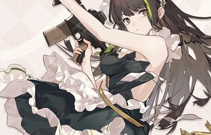 『ドールズフロントライン』女の子のえっちなカフェの制服やメイド服が破れてるエロ衣装！