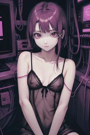 【自作AI】serial experiments lain 岩倉玲音のエロ画像！