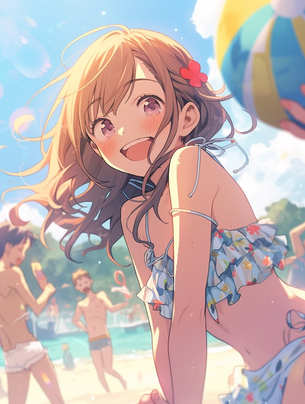 【AIイラスト】海と女の子のAI画像まとめ【アニメ調】 Part 2 [AI Generated]