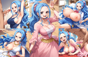 ワンピースに登場するビビちゃんのエッチなAIイラストエロ画像400枚まとめ！ [AI Generated]
