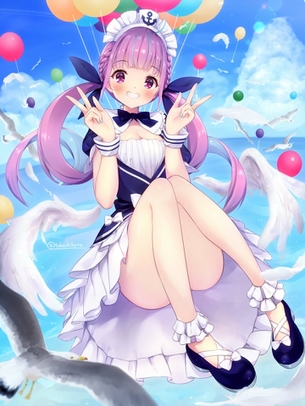 【湊あくあ】初心に立ち返ってメイド服姿のあくたんが可愛い画像 part2