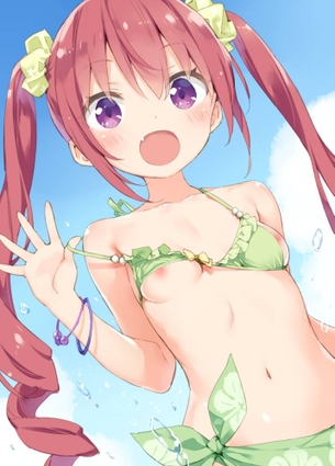 【非・微エロ】色鮮やかな水着を身に着けた女の子の二次画像まとめ その２４