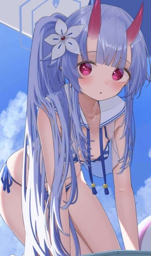 和楽チセの悩殺必死のセクシーポーズのエロ画像！【ブルーアーカイブ】