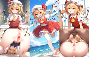 紅魔館の妹様吸血鬼のフランドール・スカーレットちゃんAIイラストエロ画像376枚まとめ！ [AI Generated]