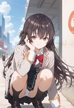 [ロシデレ][エロ画像]周防有希(すおうゆき)のしゃがみパンチラで抜いたよ♪