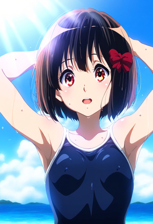 【画像】「響け！ユーフォニアム」久石奏がエロかわスク水姿で吹奏楽仕込みフェラが気持ち良過ぎからのHイラスト集