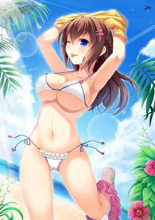 【ビキニ／水着】豊満おっぱいがこぼれ落ちそうなビキニ娘エロ萌え画像集 Part.02【二次エロ画像】