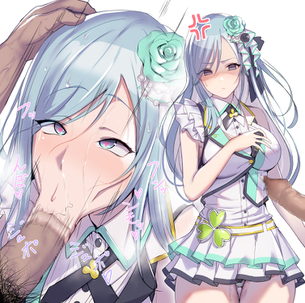 【精液全部飲む】下品なひょっとこフェラで精子を吸い取る女の子の二次エロ画像 その9