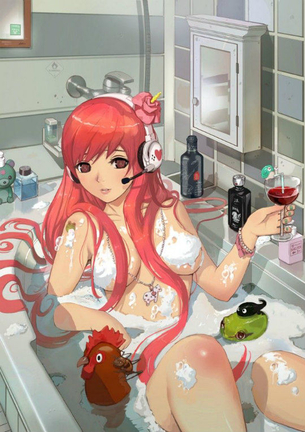エロ画像】お風呂に入ってる女の子のエロい画像　無防備な女の子っていいよな