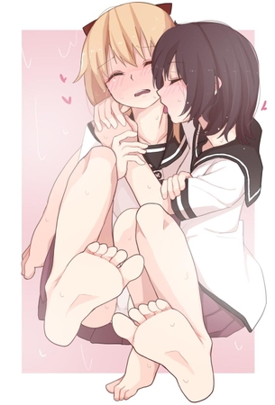 女の子同士で気持ちよくなってる二次元百合画像