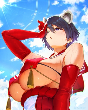【ブルアカ】横乳も下乳も兼ね備えた春日ツバキちゃんのエロ画像！