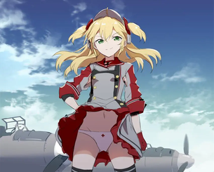 ラッキースケベの可愛い二次元画像。